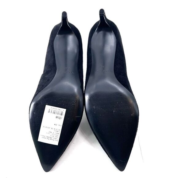 Nine West Sawtelle Black Suede Ankle Strap Kitten Heel Pumps - Picture 9 of 10